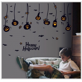 Halloween Vodootporne Pvc Zidne Naljepnice Gothic Pumpkin Lantern Witch Pattern Diy Home Decoration Kid Room