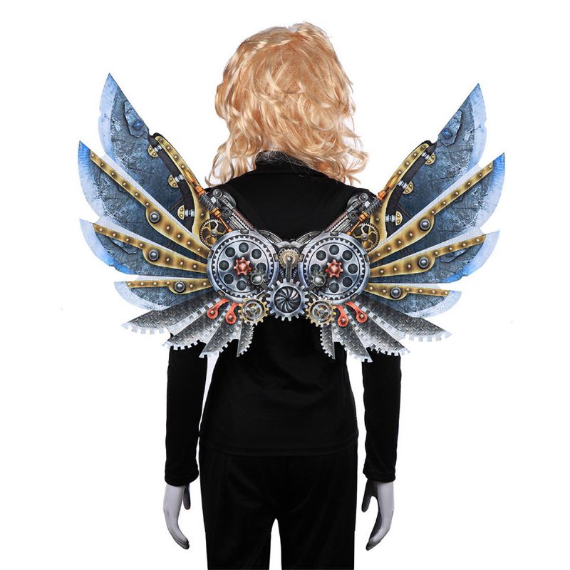 Mardi Gras Steampunk Gear Wings Cosplay Karnevalska Zabava Unisex Kostim Wing Rekvizite