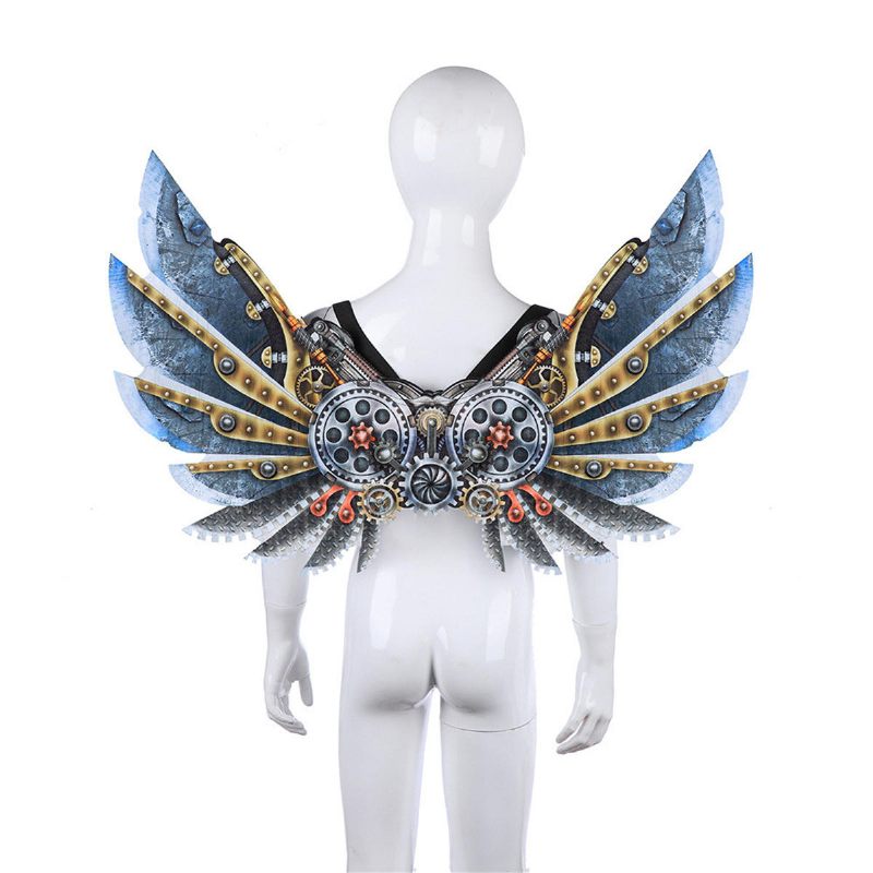 Mardi Gras Steampunk Gear Wings Cosplay Karnevalska Zabava Unisex Kostim Wing Rekvizite