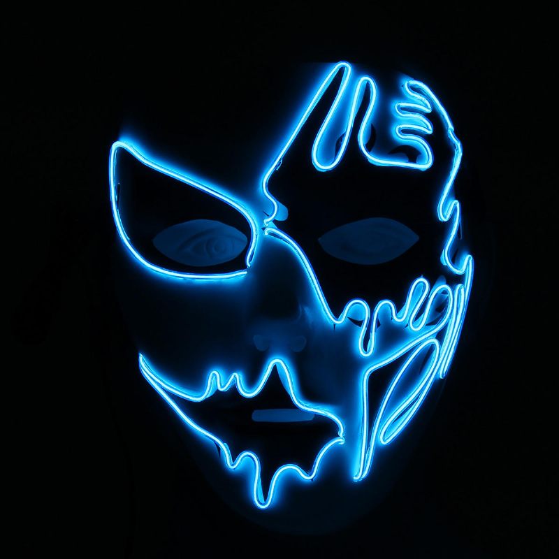 Maska Za Noć Vještica Led Svjetleće Bljeskajuće Maske Za Zabavu Svjetleći Plesni Rekviziti Za Maskiranje Za Noć