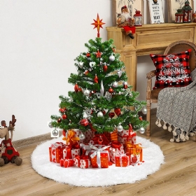 Suknje Za Božićno Drvce 2023. Bijelo Umjetno Krzno Ukrasi Za Sretan Božić Potrepštine Za Novu Godinu Vanjsko Uređenje Doma Dekoracija Božićnog Drvca