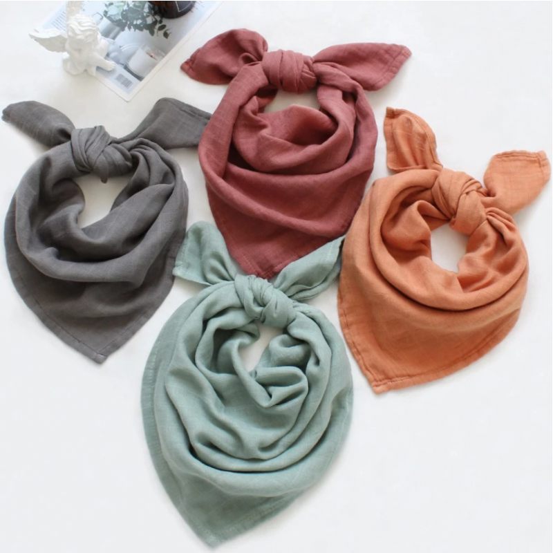 Baby Bandana Bibs Muslin Bamboo Swaddle Dekica Square