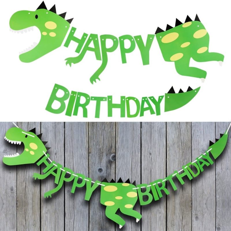 Baby Happy Birthday Dinosaur Party Decor Shower