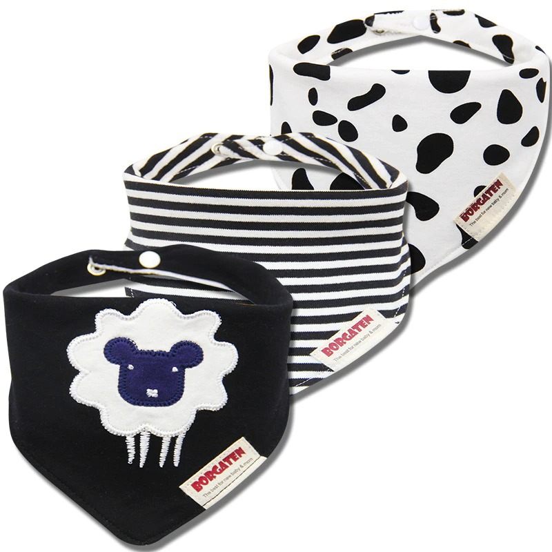 Muslin Baby Bandana 3pcs Set Bibs Višenamjenski Šal Super Mekan