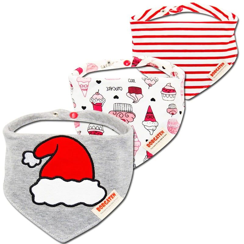 Muslin Baby Bandana 3pcs Set Bibs Višenamjenski Šal Super Mekan