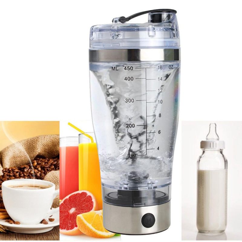 450 Ml Usb Električni Shaker Za Punjenje Blender Odvojiva Čaša Za Miješanje Fitness Šalica Za Šejk Za Proteinski Prah