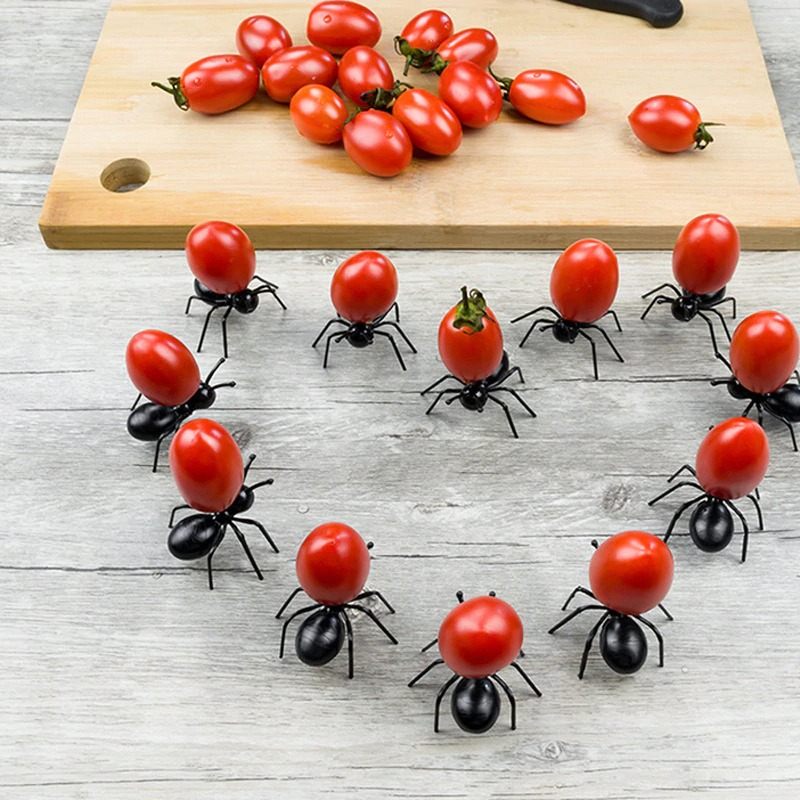 Ants Food Fruit Picks Dekoracija Ant Shape Forks 12 Kom