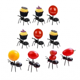 Ants Food Fruit Picks Dekoracija Ant Shape Forks 12 Kom