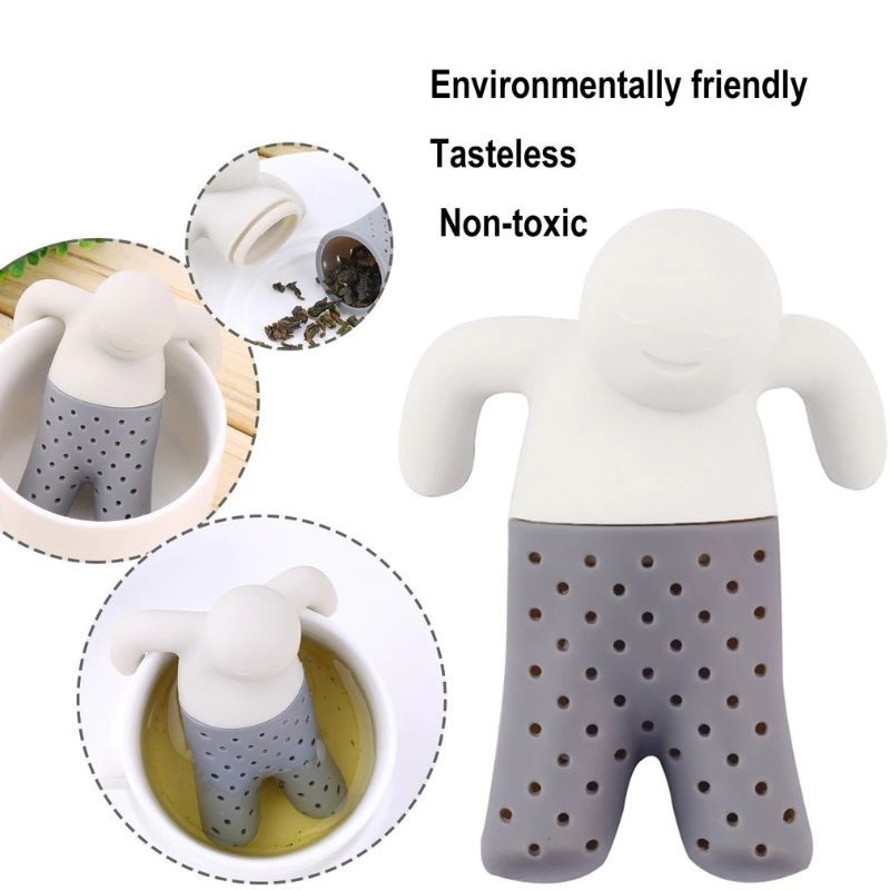 Cjedilo Za Čaj Silikonski Slatki Čajnik Mr Little Man Tea Infuser Filter