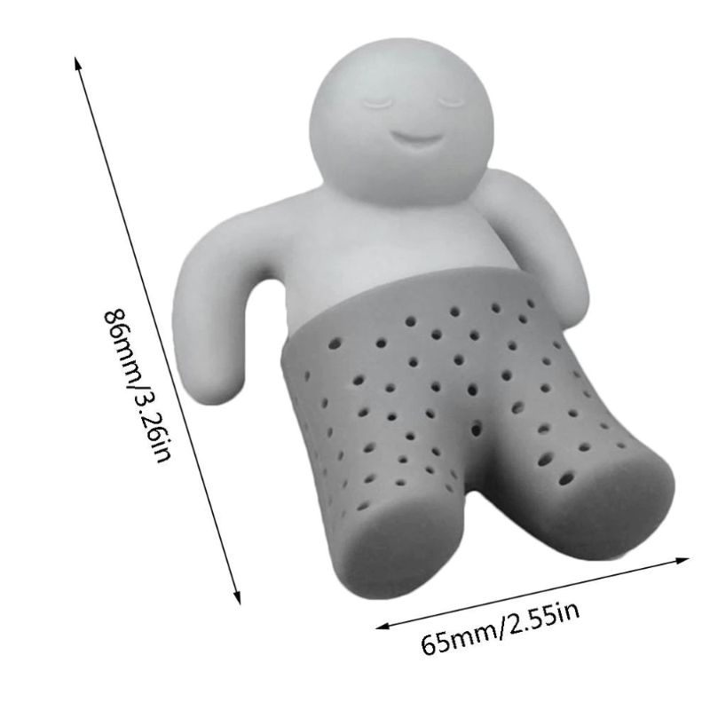 Cjedilo Za Čaj Silikonski Slatki Čajnik Mr Little Man Tea Infuser Filter