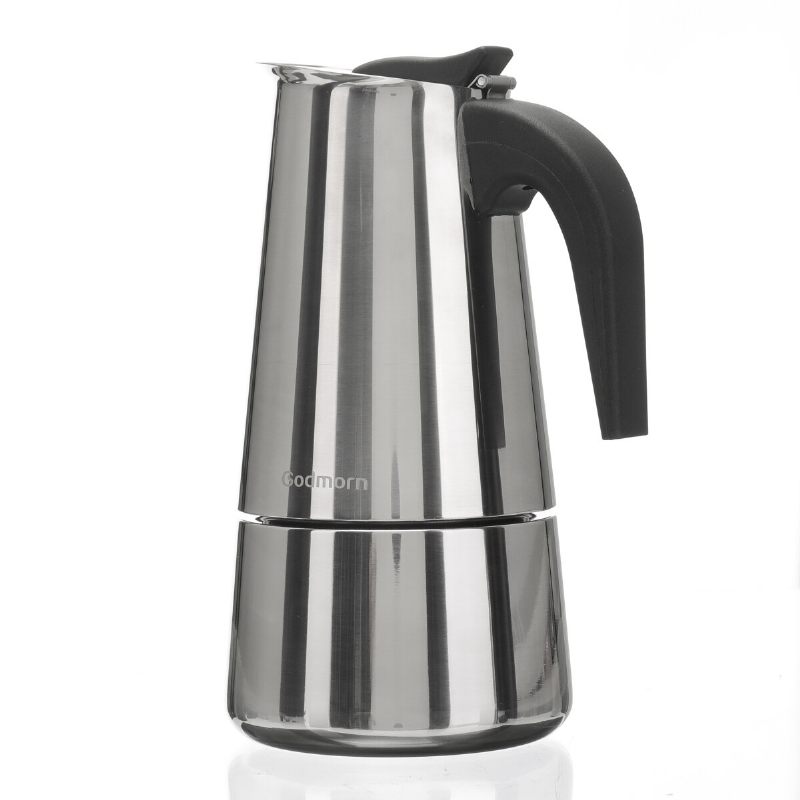 Godmorn Stovetop Espresso Aparat Moka Pot 450ml/15oz/9 Šalica Classic Cafe Percolator Od Nehrđajućeg Čelika Prikladan Za Indukcijska Kuhala