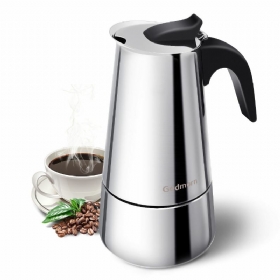 Godmorn Stovetop Espresso Aparat Moka Pot 450ml/15oz/9 Šalica Classic Cafe Percolator Od Nehrđajućeg Čelika Prikladan Za Indukcijska Kuhala