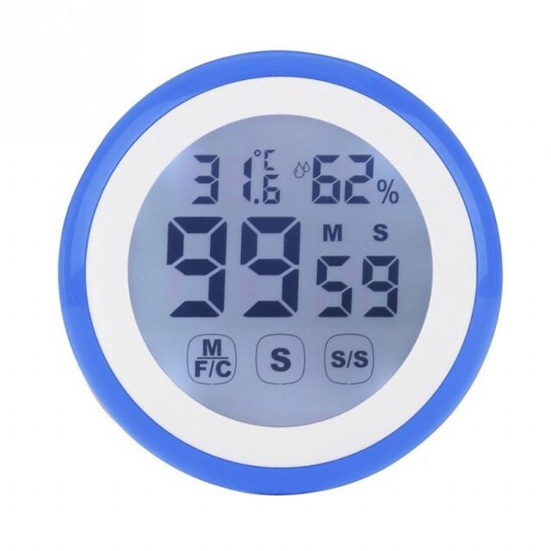 Kc-02 Lcd Digitalni Zaslon Osjetljiv Na Dodir Kuhinjski Mjerač Vremena Odbrojavanje Budilica Temperatura I Vlažnost Me