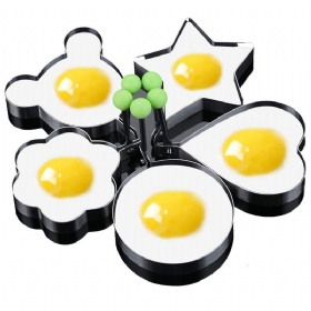 Oblikivač Jaja Od Nehrđajućeg Čelika Gadget Prstenovi Za Oblikovanje Palačinki 5 Kom