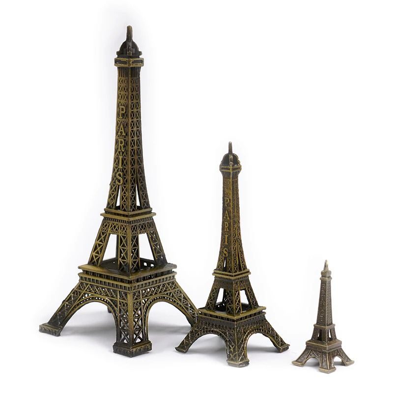 Pariški Eiffelov Toranj Figurica Statua Metalni Obrt Vintage