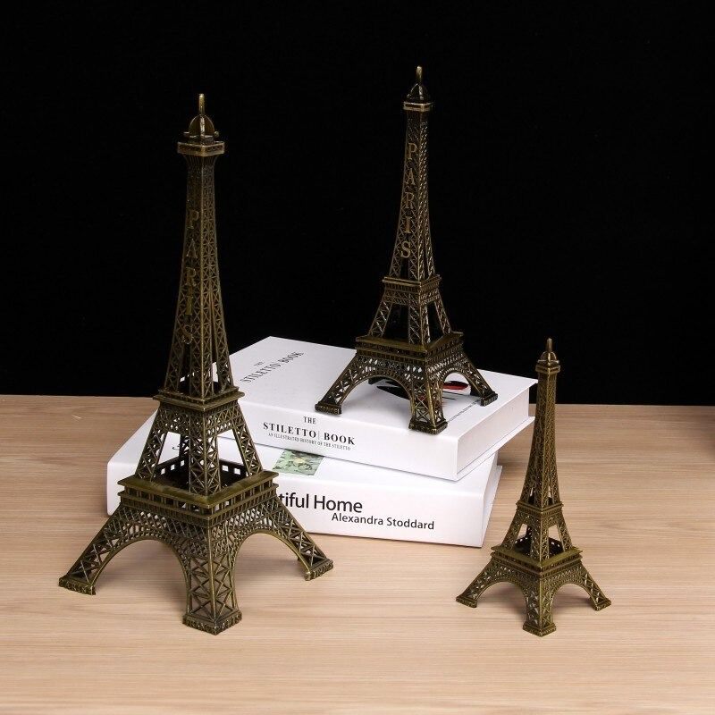 Pariški Eiffelov Toranj Figurica Statua Metalni Obrt Vintage