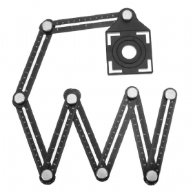Ravnalo Za Mjerenje Više Kutova Lokator Rupa Za Bušenje 4/8-strani Univerzalni Za Kuta Od Aluminijske Legure Sklopivi Alati