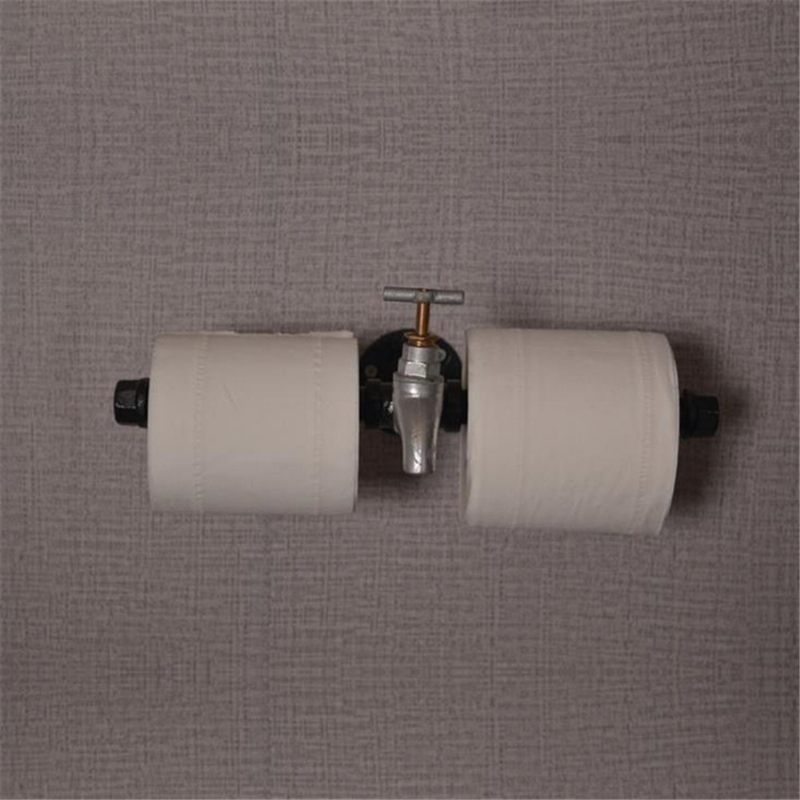 Retro Industrijski Držač Role Toaletnog Papira Polica Za Cijevi Plutajući Zidna Kupaonica