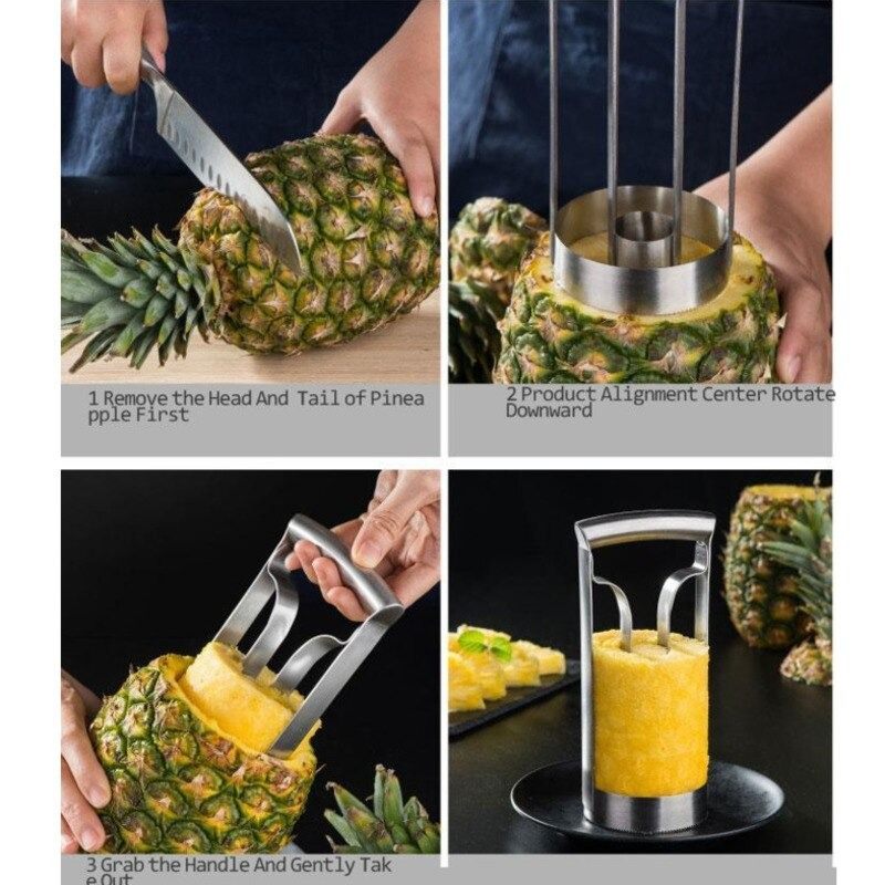 Rezač Ananasa Od Nehrđajućeg Čelika Ručni Kuhinjski Gadget