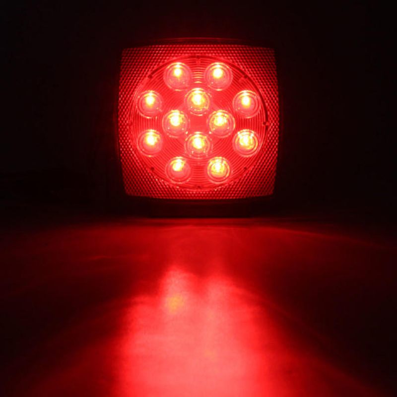 12v Led Prikolica Za Kamione Kvadratna Stražnja Svjetiljka Kočnice Svjetla Stražnje Ploče Montaža Crveno Narančasto Bijelo