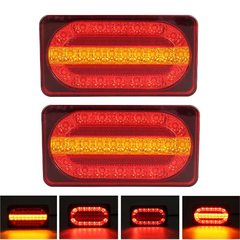 2pcs 12v 24led Stražnje Svjetlo Pokazivač Smjera Pokretno Kočiono Za Kombi Prikolicu