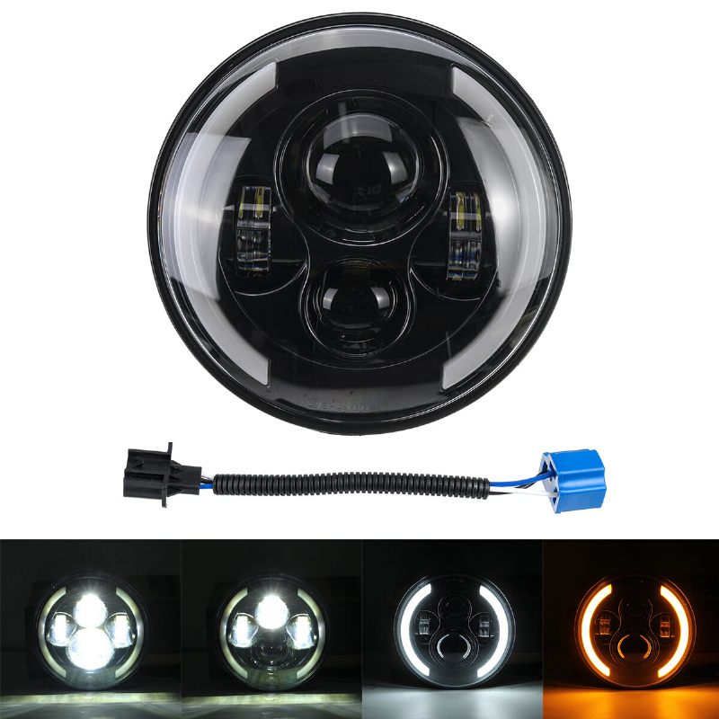 7" Motociklistički Led Projektor Prednja Svjetla Hi-lo Okrugla Za Jeep Za Wrangler