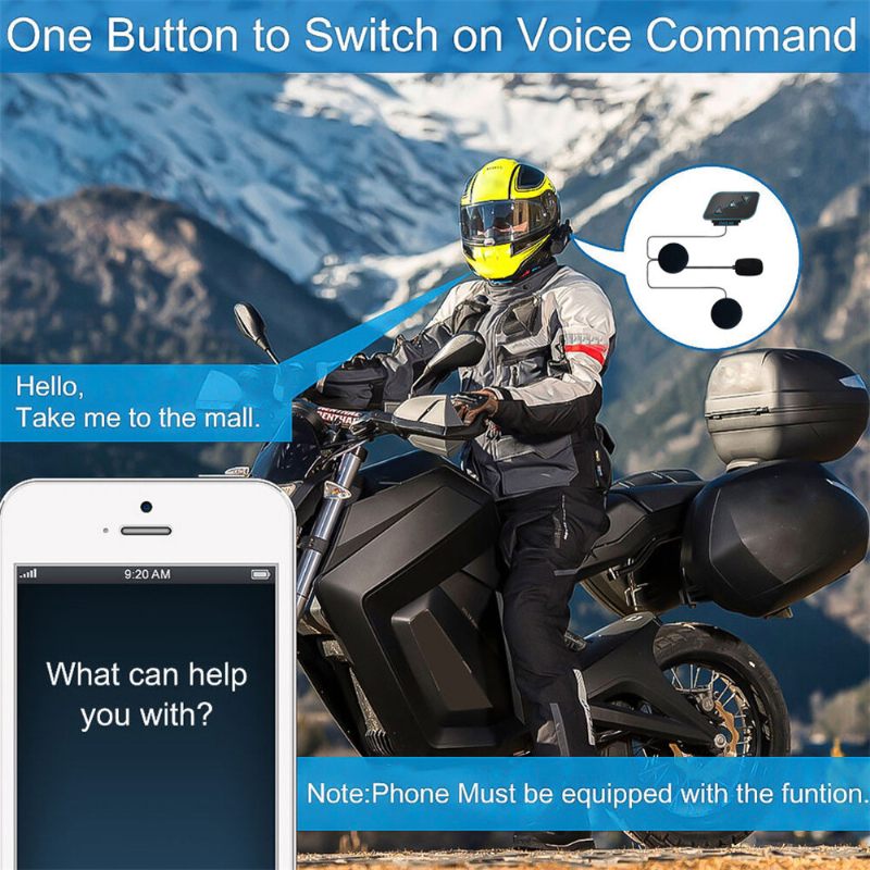 A8 Bežične Bt Komunikacijske Slušalice Punjive Za 5.0 Bluetooth Motociklističku Kacigu