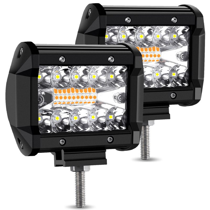 Ambother 2kom 4 Inča 10-32v 12800lm Led Svjetlosna Traka Ip68 Vodootporna Za Jeep Motocikl Kamion Atv Univerzalno