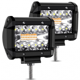 Ambother 2kom 4 Inča 10-32v 12800lm Led Svjetlosna Traka Ip68 Vodootporna Za Jeep Motocikl Kamion Atv Univerzalno