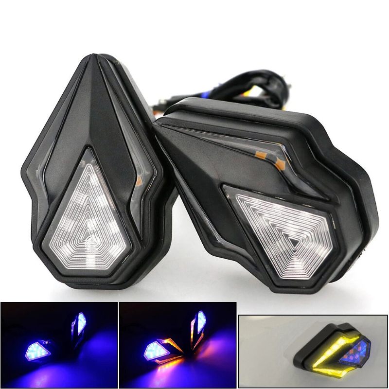 Uparite 12v Dvostruka Svjetla U Obliku Dijamanta Led Motociklističko Upozorenje Na Skretanje Vodootporna Za Dnevnu Vožnju