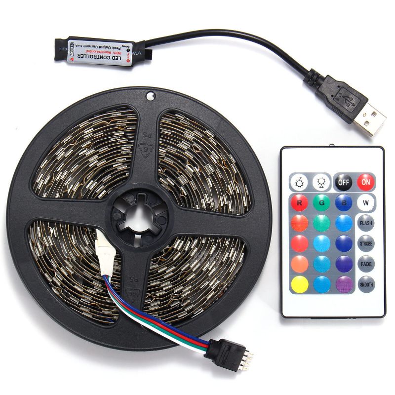 0.5/1/2/3/4/5m Smd5050 Rgb Led Traka Lamp Bar Komplet Za Pozadinsko Osvjetljenje Tv-a + Usb Daljinski Upravljač Dc5v