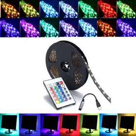 0.5/1/2/3/4/5m Smd5050 Rgb Led Traka Lamp Bar Komplet Za Pozadinsko Osvjetljenje Tv-a + Usb Daljinski Upravljač Dc5v