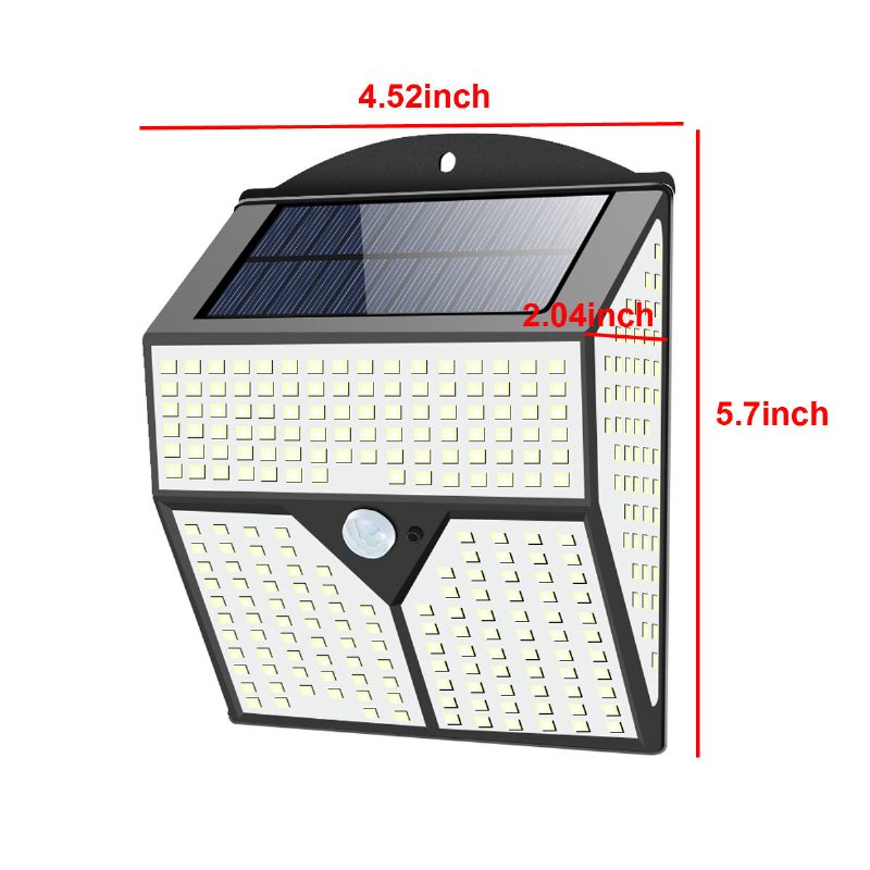 1/2pcs 436led Solarno Svjetlo Infracrveni Senzor Pokreta Vrtno Sigurnosno Zidno Novo