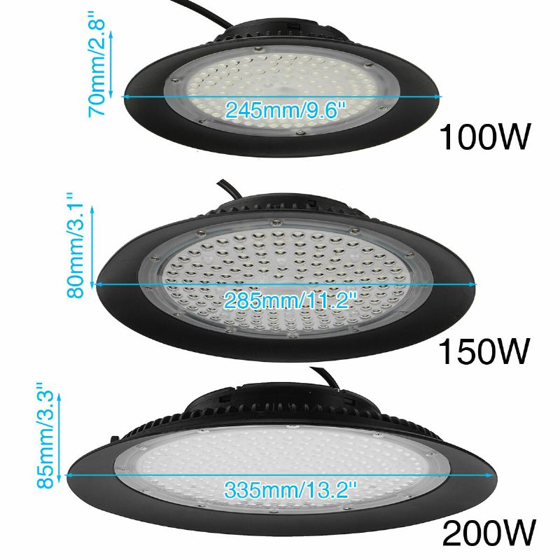 100w 150w 200w Led Svjetla Za Radionice High Bay Lampa Ufo Šupa Industrijsko Skladište