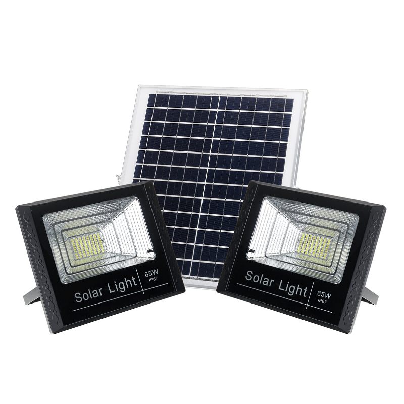 10w 25w 45w 65w Solarni Panel S 2 Zidne Svjetiljke Vodootporni Daljinski Upravljač Reflektor Park Dvorište Prilaz