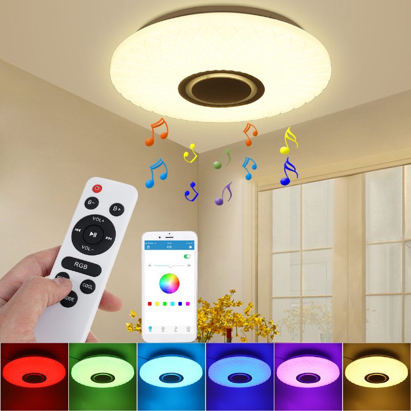 112led Moderna Prigušena Rgb Led Wifi Stropna Svjetiljka U Punoj Boji S App Daljinskim Upravljačem