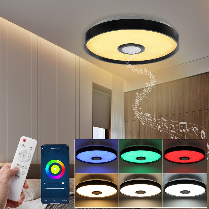 124led Black Music Rgb Svjetlo Stropne Svjetiljke Wifi App+daljinski Upravljač Smart Bluetooth