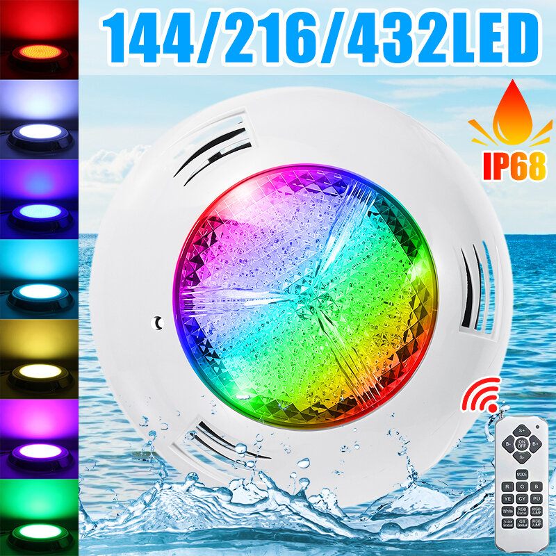 12v 114/216/432led Rgb Podvodno Svjetlo Za Bazene Ip68 Za Fontanu S Daljinskim Upravljanjem