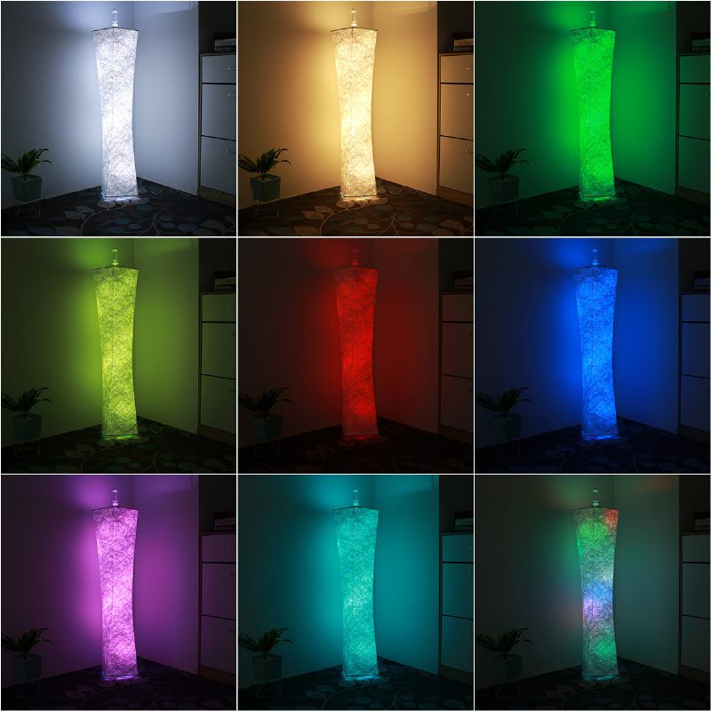 12v Led Podna Svjetiljka S Daljinskim Upravljačem Rgb Žarulje S Promjenom Boje Visine 58" Za Dnevne Sobe