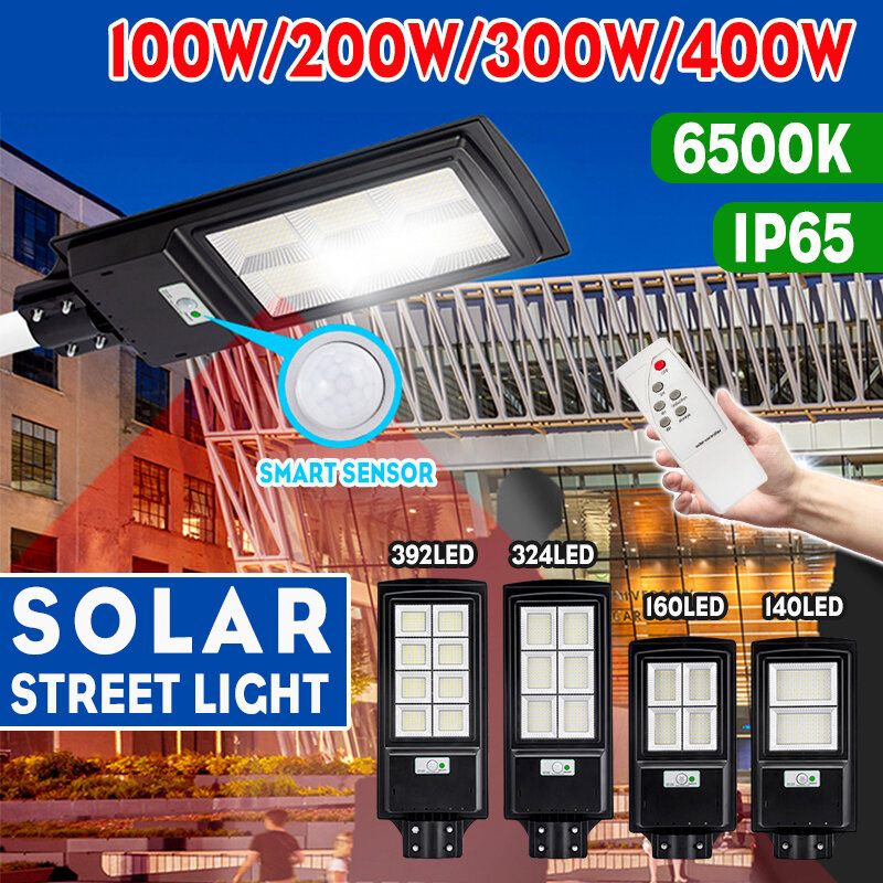 140/160/324/392led 100/200/300/400w Led Solarni Panel Ulična Rasvjeta Pir Zidna Svjetiljka Sa Senzorom Pokreta + Daljinski Kućni