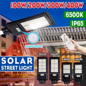 140/160/324/392led 100/200/300/400w Led Solarni Panel Ulična Rasvjeta Pir Zidna Svjetiljka Sa Senzorom Pokreta + Daljinski Kućni