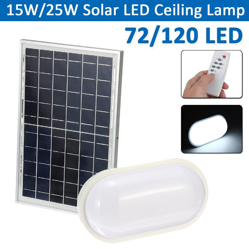 15w/25w Solarna Led Stropna Svjetiljka S Mekim Svjetlosnim Efektom Ovalna Žarulja Vodootporna Garaža 2