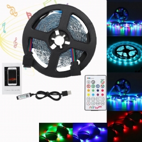 1m/2m/3m/4m/5m Bluetooth App 3528smd Rgb Usb Led Trakasta Svjetiljka Indoor String Trake Lamp + Daljinski Upravljač