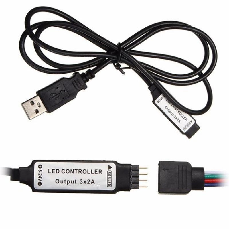 1m 2m 3m 4m Vodootporna 5050 Rgb Led Usb Traka Svjetlo Kit S Pozadinskim Osvjetljenjem Tv-a + Daljinski Upravljač S 24 Tipke