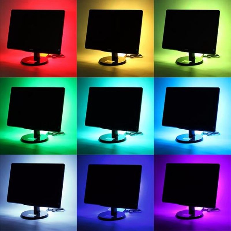 1m 2m 3m 4m Vodootporna 5050 Rgb Led Usb Traka Svjetlo Kit S Pozadinskim Osvjetljenjem Tv-a + Daljinski Upravljač S 24 Tipke