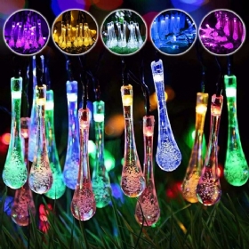 20m 200 Led Solarna Kapljica Vode Fairy String Light Garden Party Xmas Decor