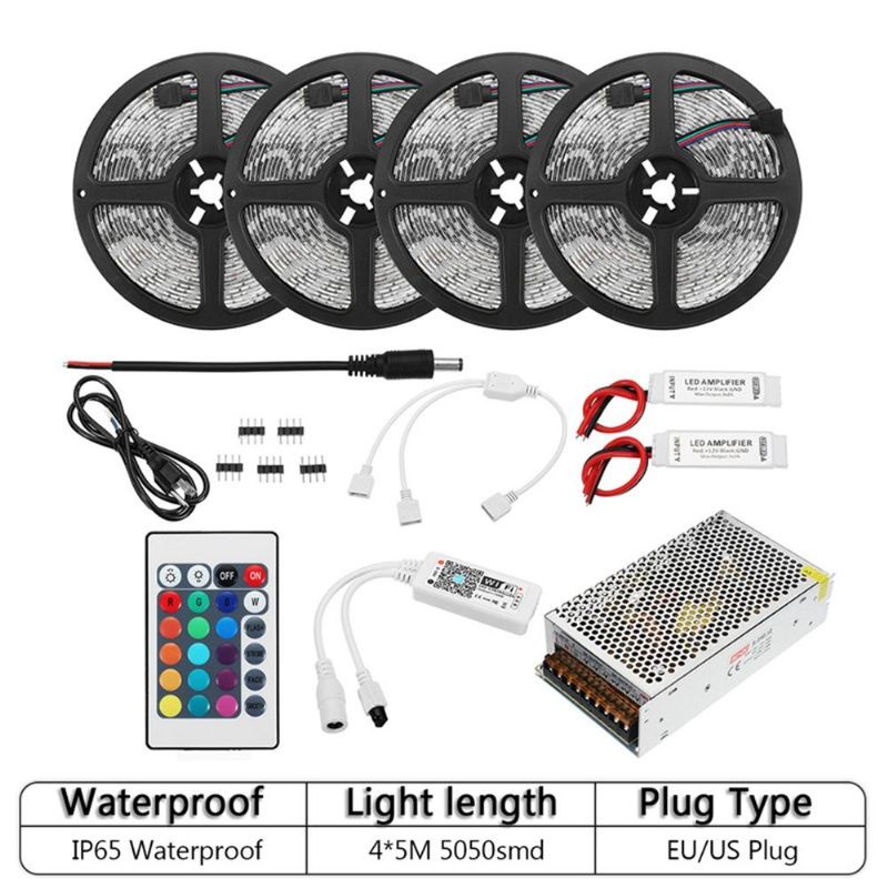 20m Vodootporan Smd5050 240w Smart Wifi App Control Led Svjetlosni Komplet Radi S Alexa Ac110-240v Božićni Ukrasi Božićna Svjetla