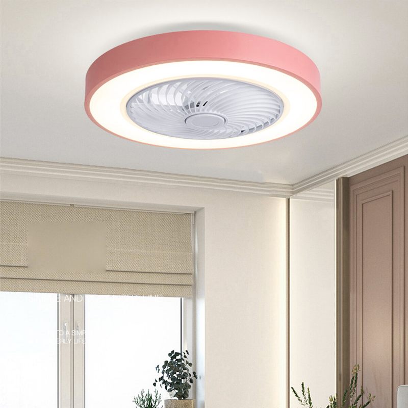 220v 50cm Led Stropni Ventilator App Bt Daljinski Upravljač 3 Boje Prigušiva 3 Brzine Vjetra Za Unutarnju Spavaću Sobu