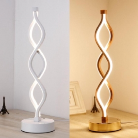 24w Modernog Dizajna Sa Spiralnim Valovima Led Stolno Svjetlo Stolna Lampa Za Čitanje