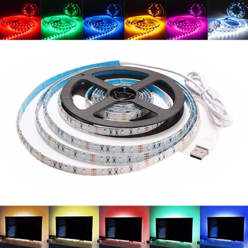 2m Nevodootporna Usb Smd3528 Tv Pozadina Računalna Led Traka Fleksibilno Svjetlo Dc5v